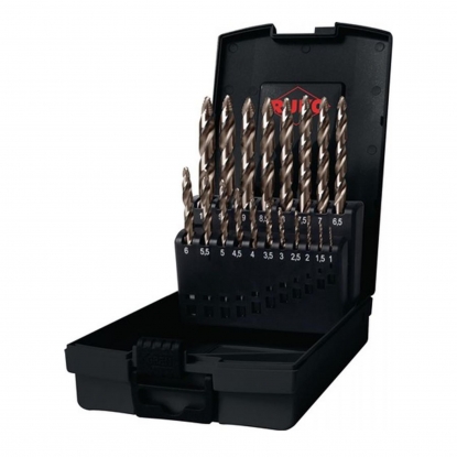 Набор сверл по металлу Ruko 1-10мм 19шт HSSE-Co5 FlowSTEP DIN338 259214ERO